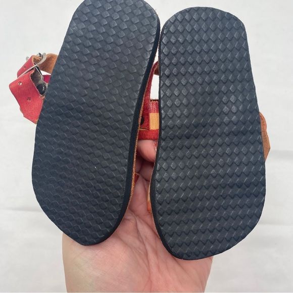 Handmade Mexico Leather Flower Sandals size 2 - Picture 6 of 6